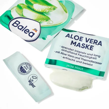 Balea, Face mask aloe vera (2x8 ml), 16 ml