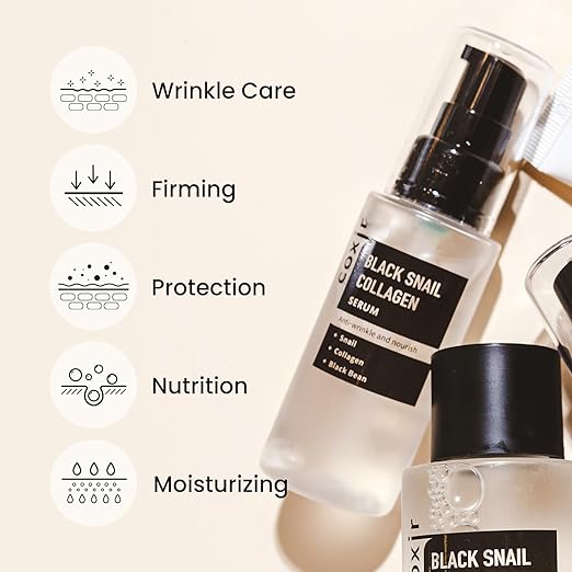 COXIR Black Snail Collagen Serum 50 ml, Korean Skincare