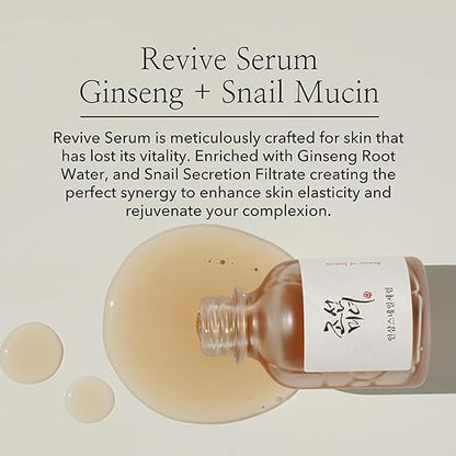 Beauty of Joseon Repair Serum: Ginseng Snail Mucin 30 ml, Korean Skincare