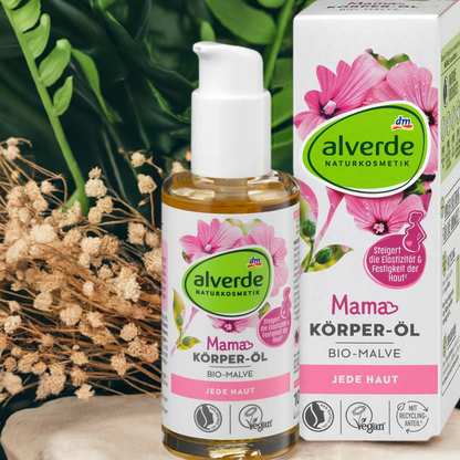 alverde NATURAL COSMETICS Mama Body Oil Organic Mallow, 100 ml