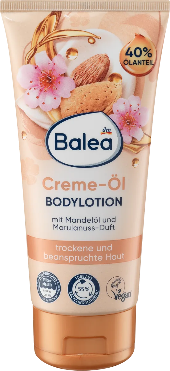 Balea, Body lotion cream oil almond oil & marula nut scent, 200 ml