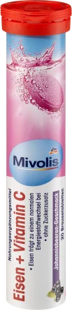 Mivolis Iron + Vitamin C Effervescent Tablets, 82 g